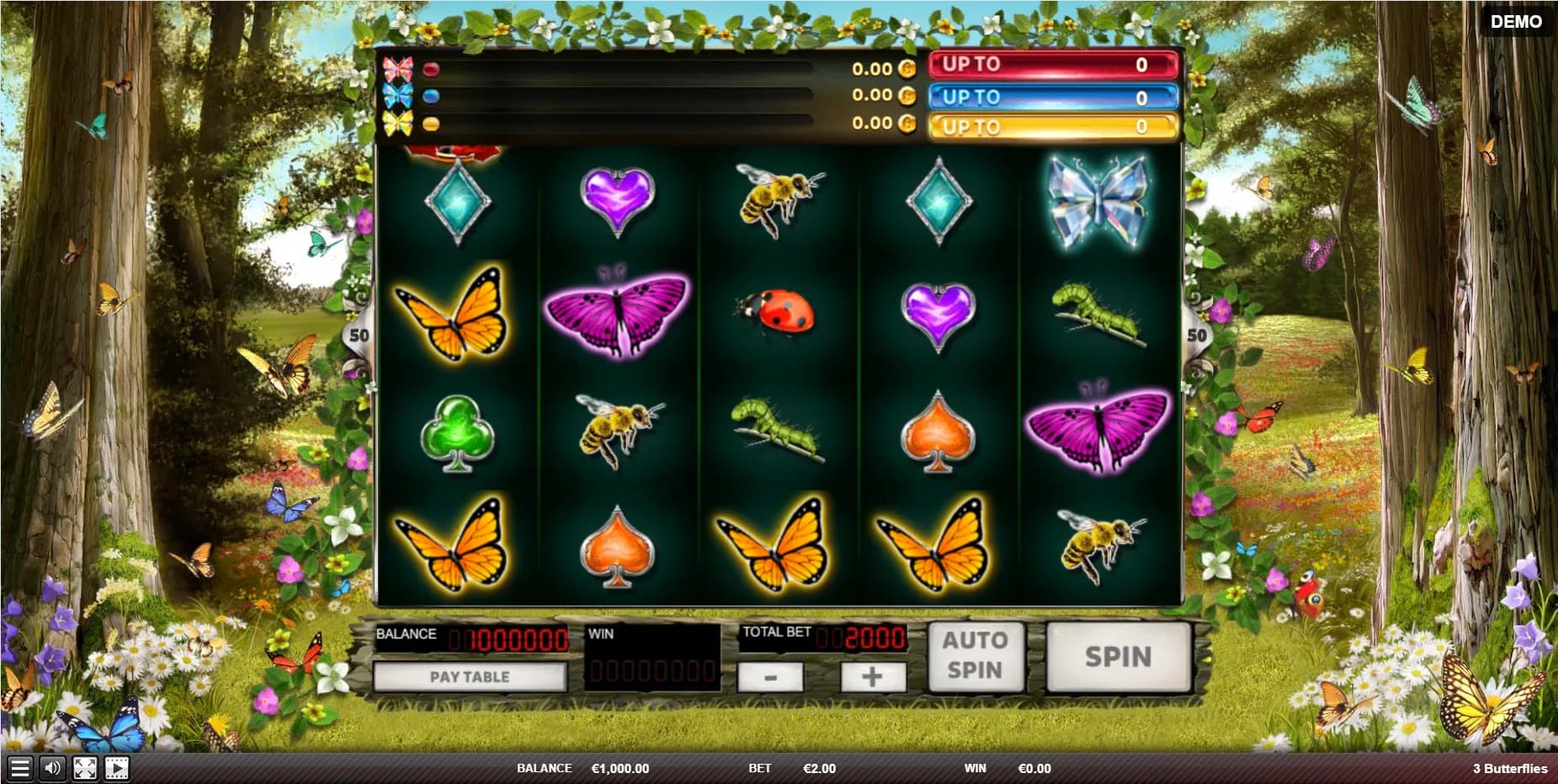 3 Butterflies Red Rake Gaming Logo
